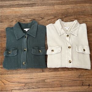 Women’s Terra & Sky Plus Size Button Down Waffle Shacket